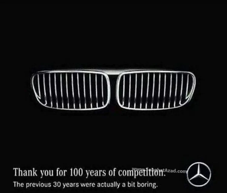 پاسخ جالب BMW به تبریک کنایه آمیز «BENZ»