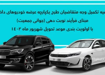 تکمیل وجه متقاضیان موعد شهریور محصولات بهمن موتور