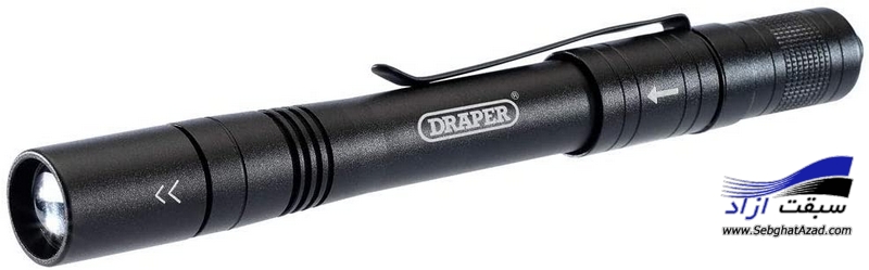 چراغ قوه آلومینیومی شارژی قلمی Draper 1W LED Penlight 90099