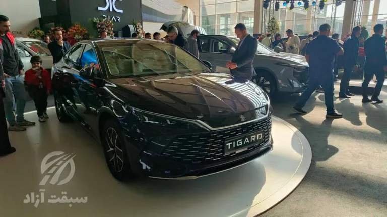 سدان هیبریدی بی وای دی چین لانگ QIN L تیگارد موتور در نمایشگاه خودرو تهران 1403
