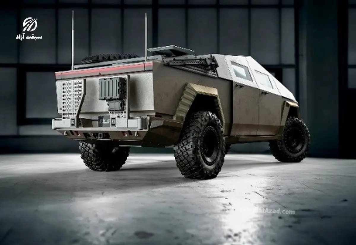 خودروی زرهی Cybertruck Sting مدل 2025 با سوخت جت
