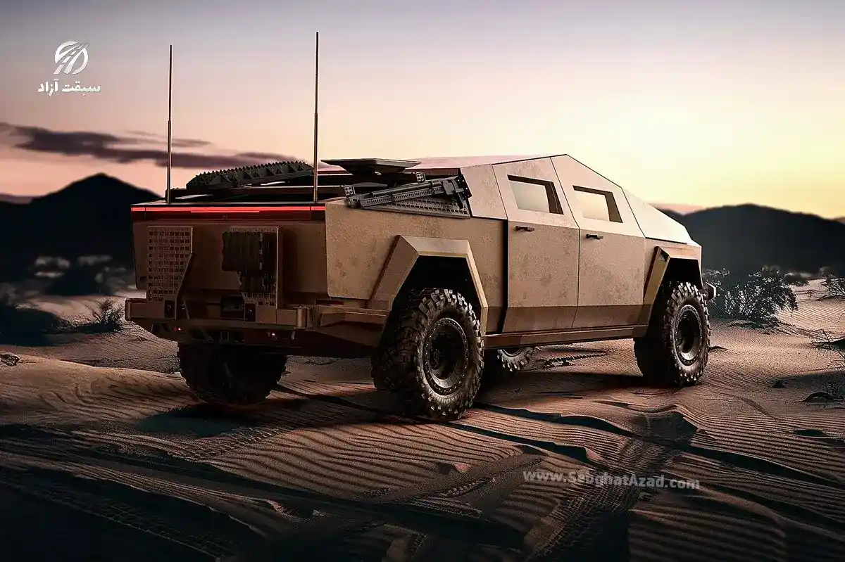 خودروی زرهی Cybertruck Sting مدل 2025 با سوخت جت