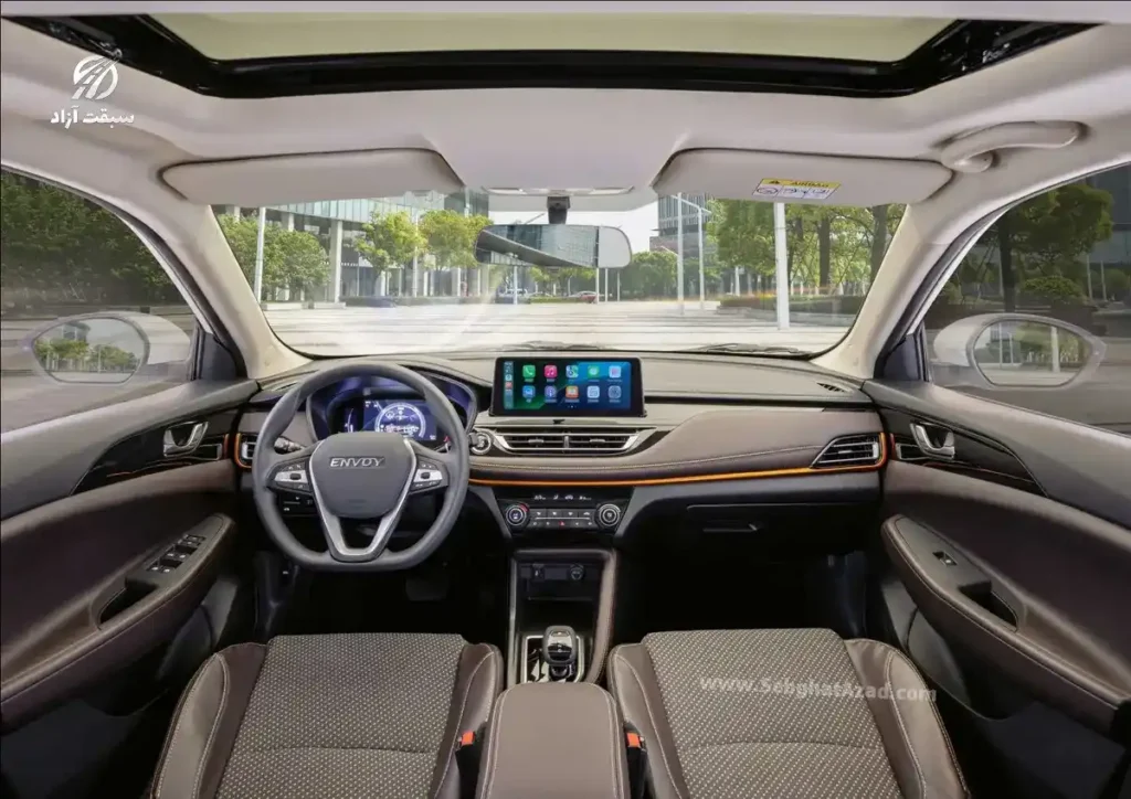 نمای داخلی سدان ENVOY محصول مشترک بهمن و ایران خودرو / اولین هیبریدی ملی در راه بازار