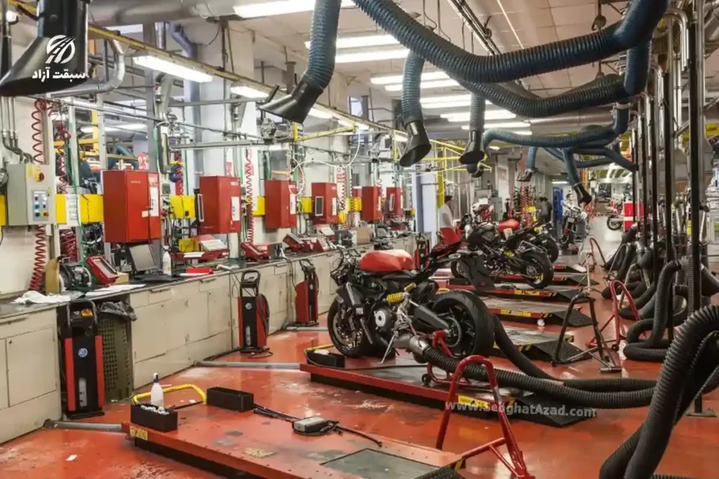 خط تولید موتورسیکلت دوکاتی