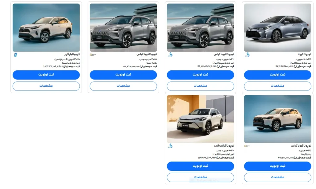 آغاز عرضه خودروهای وارداتی ۴ تا ۶ میلیارد تومانی در سامانه فروش