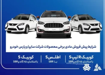 شرایط پیش فروش عادی برخی محصولات سایپا و پارس خودرو ویژه متقاضیان عادی