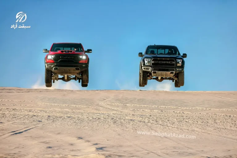 مقایسه فورد F-150 رپتور و دوج رم 1500 TRX؛ نبرد دو غول آفرودی آمریکا