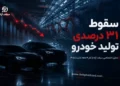 سقوط تولید خودرو ایران با ۳۰.۵ درصد درچهار ماهه ۱۴۰۵
