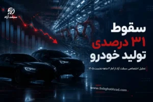 سقوط تولید خودرو ایران با ۳۰.۵ درصد درچهار ماهه ۱۴۰۵