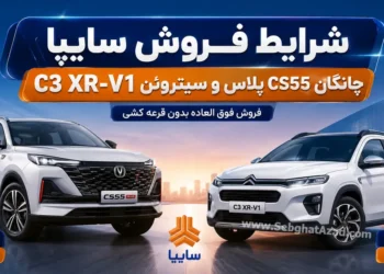 شرایط فروش چانگان CS55 پلاس و سیتروئن C3 XR-V1 سایپا اعلام شد
