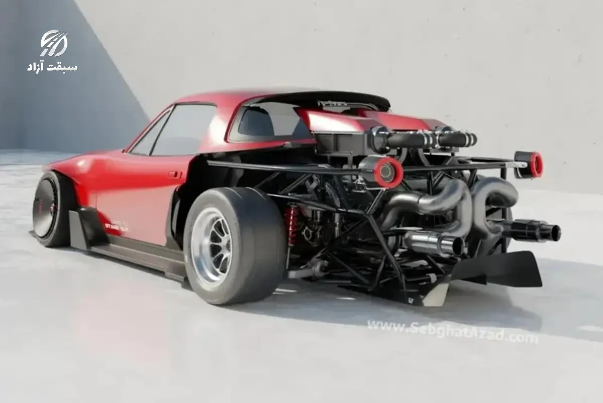 مزدا MX-5 با موتور W16 بوگاتی؛ دیوانه وارترین میاتای تاریخ فقط در دنیای CGI